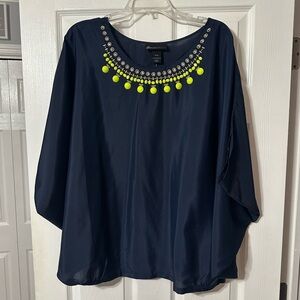 NWT Lane Bryant Embellished Batwing Blouse